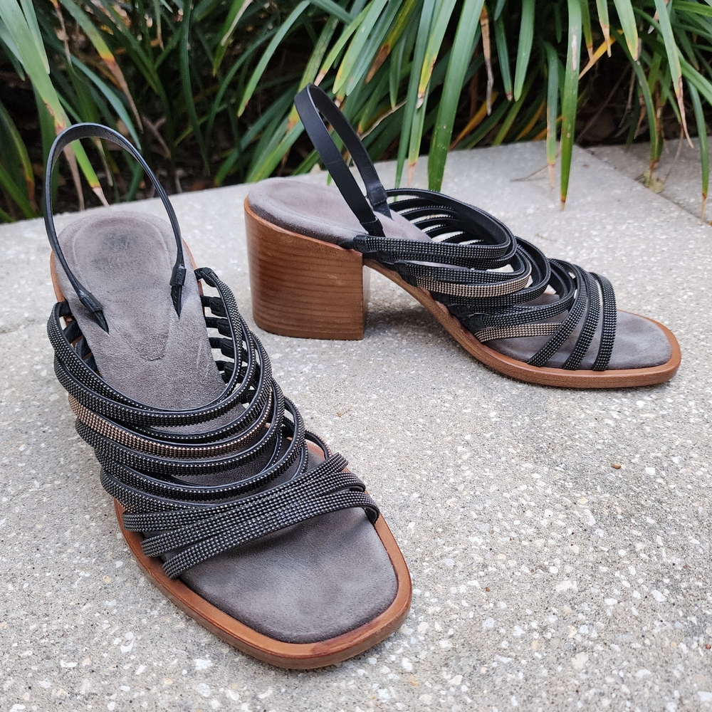 Cucinelli Block Heel Sandals